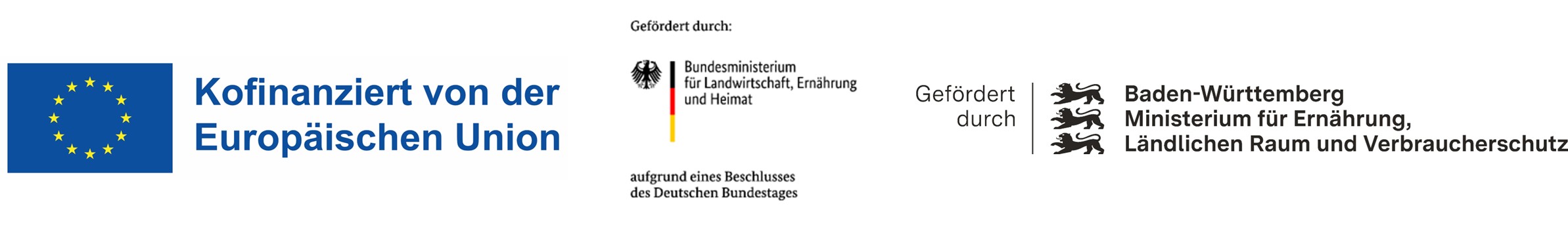 Gefördert durch die Europäische Union (ELER), das Bundesministerium für Landwirtschaft, Ernährung und Heimat sowie das Land Baden-Württemberg (Ministerium für Ländlichen Raum und Verbraucherschutz)